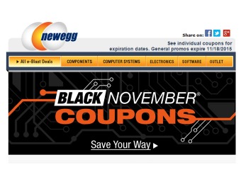 Newegg Black November Coupons - Save Up to 50% off