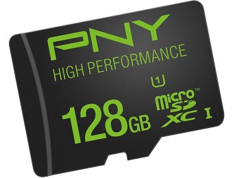 65% off PNY High Performance 128GB MicroSDXC Memory Card