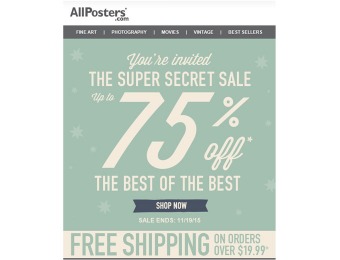 Up to 75% off Best Sellers Sale Allposters.com