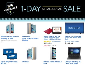 Best Buy 1-Day Steal-A-Deal Sale: Steal early deals now!