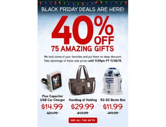 ThinkGeek Black Friday Sale - 40% off 75 Amazing Gifts