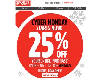 25% off your Entire Order - Cyber Monday Super Sale