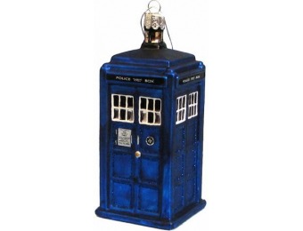 73% off Kurt Adler Doctor Who Tardis Figural Ornament (Glass)