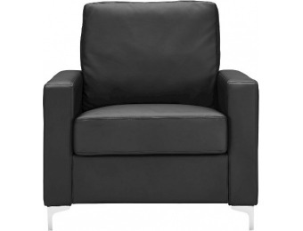 50% off Archer Bonded Leather Sitting Chair - Black
