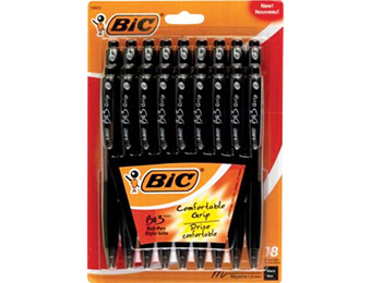 44% off 18 Ct Bic BU3 Retractable Ballpoint Pens (Medium, Black)
