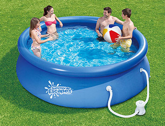 51% off Summer Escapes Round 10' x 2'6" Quick-Set Swimming Pool