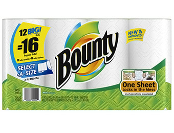 Extra 17% off Bounty Select-A-Size Big Rolls Paper Towels (12 Ct)
