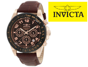 $615 off Invicta 10712 Speedway Brown Leather Men's Watch