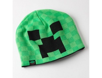 60% off Minecraft Creeper Face Beanie - Boys, Green