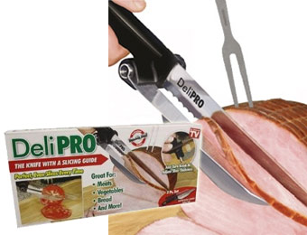 72% off Deli-Pro Slicing Knife with Cutting Guide