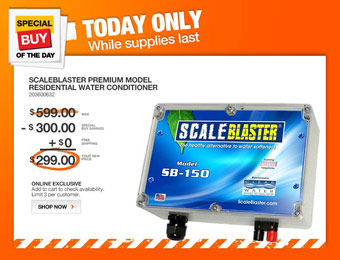 $300 off ScaleBlaster SB-150 Residential Water Conditioner