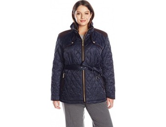 $184 off Vince Camuto Women's Plus-Size Quilted Barn Jacket, Navy