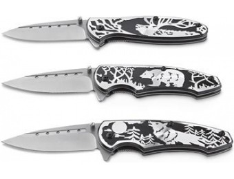 78% off Spring-assisted Wildlife Knives (Set of 3)