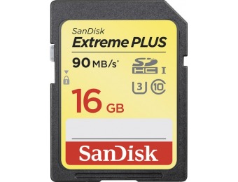 $37 off Sandisk Extreme Plus 16GB High-definition SDHC Memory Card