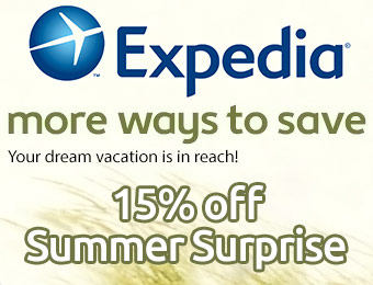 15% off Hotels with Expedia Coupon Code: EXP15B