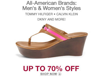 Up to 70% off All-American Brands Sale, Tommy Hilfiger, DKNY, & More