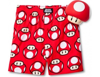 65% off Super Mario Mushroom Boxer Shorts w/ Collectible Tin