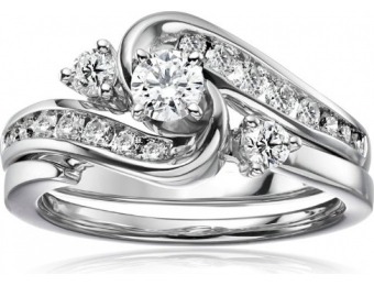 $2,977 off IGI Certified 14k White Gold Diamond Bridal Wedding Ring