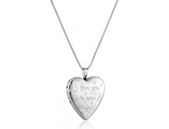 71% off Silver I Love You to the Moon and Back Heart Locket