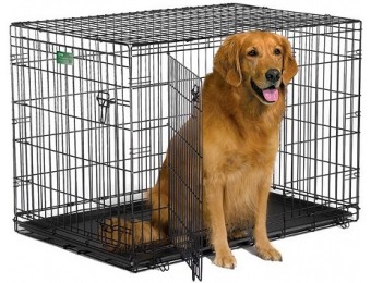 63% off Midwest iCrate Double Door Folding Dog Crate, 42" XL