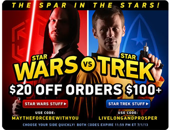 $20 off Star Wars Orders of $100+ w/code: MAYTHEFORCEBEWITHYOU
