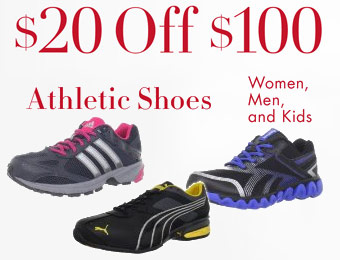 $20 off $100 athletic shoes w/ Amazon promo code NYRUNNER