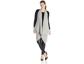 87% off Calvin Klein Women's Cable Scarf-Vest Combo, Heathered Grey