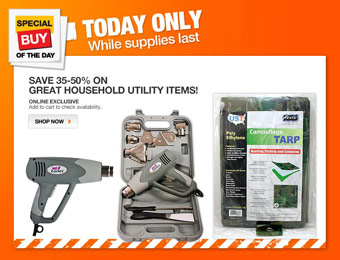 Up to 50% off Select Household Utility Items at Home Depot
