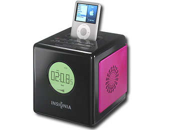 50% off Insignia AM/FM Dual Alarm Clock Radio for Apple iPod
