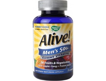 50% off Nature's Way Alive! Men's 50+ Gummy Multivitamin, 75 ea