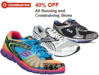 40% off All Running and Crosstraining Shoes