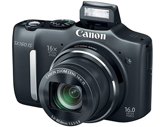 $65 off Canon PowerShot SX160 IS 16.0MP 16x Zoom Digital Camera