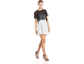80% off BCBGeneration Dress with Top Overlay White Combo