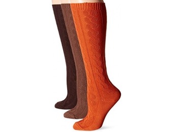 87% off Muk Luks Women's Microfiber Knee High Socks (3 Pack)