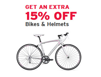 Extra 15% off Bikes and Helmets at REI Outlet