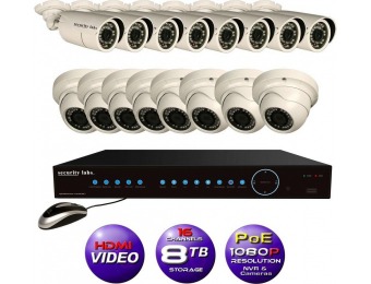 $1,601 off Security Labs 16CH 1080P IP POE-NVR 8TB Surveillance System