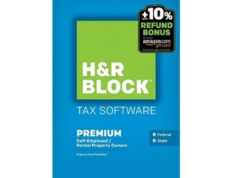 57% off H&R Block 2015 Premium + State Tax Software + Refund Bonus