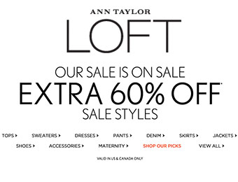 Extra 60% off Sale Items at Ann Taylor Loft w/ code: EVENMORE