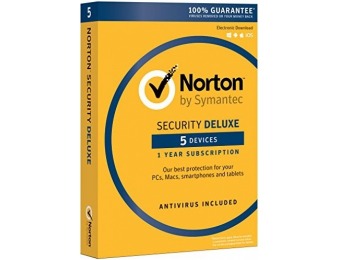 75% off Norton Security Deluxe - 5 Devices PC/Mac Online Code