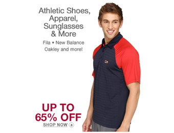 Up to 65% off Apparel from Oakley, New Balance, Puma, Fila, DC & More