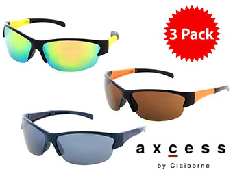 $90 off 3-Pack of Axcess By Claiborne Sunglasses