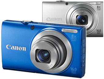 50% off Canon PowerShot A4000 IS 16MP Digital Camera (blue or silver)