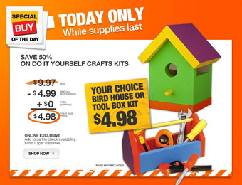 50% off Do it Yourself Craft Kits