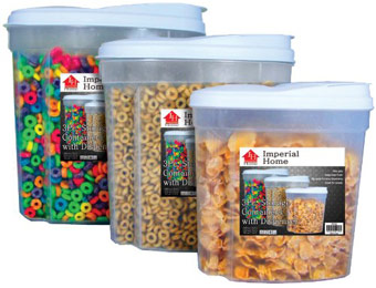 48% off Imperial Home Plastic 3-Piece Cereal Dispenser Set