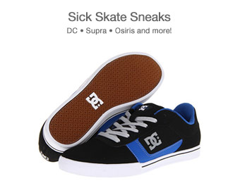 Up to 79% off Skate Shoes, DC, Supra, Osiris & More