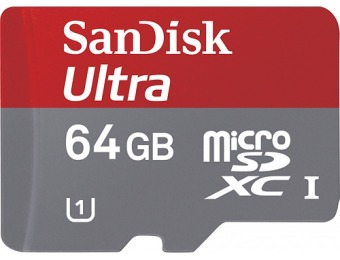 75% off SanDisk Ultra 64GB microSDXC Class 10 Memory Card