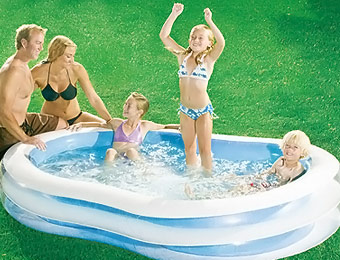50% off 8'7" Transparent Inflatable Family Swimming Pool