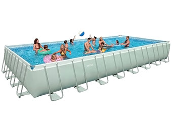 54% off Intex 32' by 16' by 52" Rectangular Ultra Frame Pool