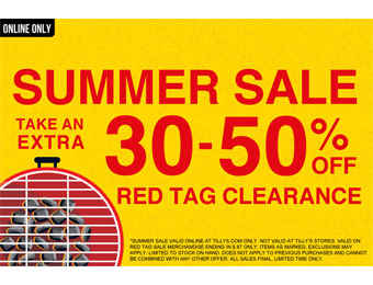 Extra 30% - 50% off Red Tag Clearance Summer Sale
