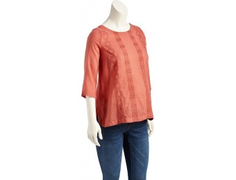 70% off Old Navy Maternity Hi Lo Embroidered Top